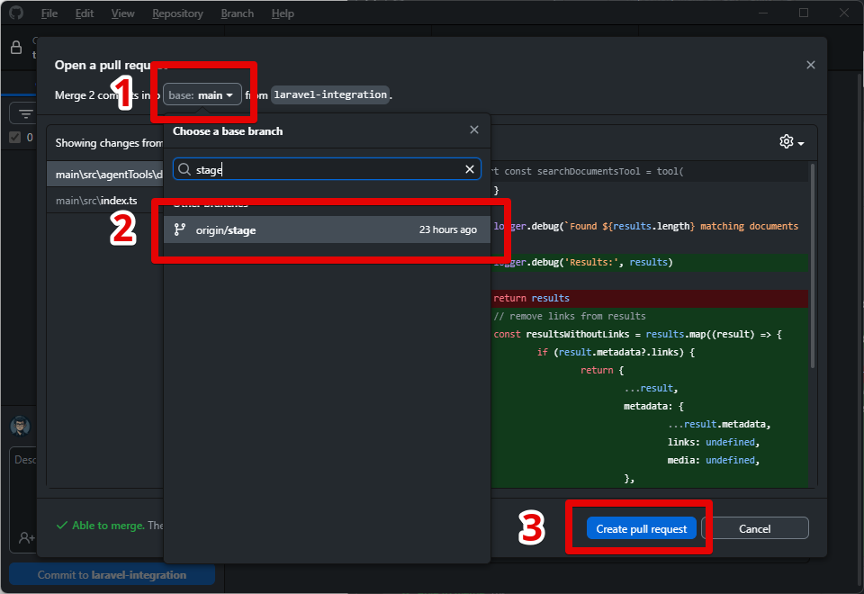 GitHub Desktop Create Pull Request